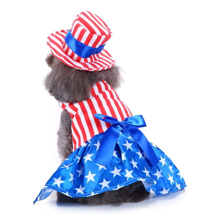 Funny Pet Costume American Flag