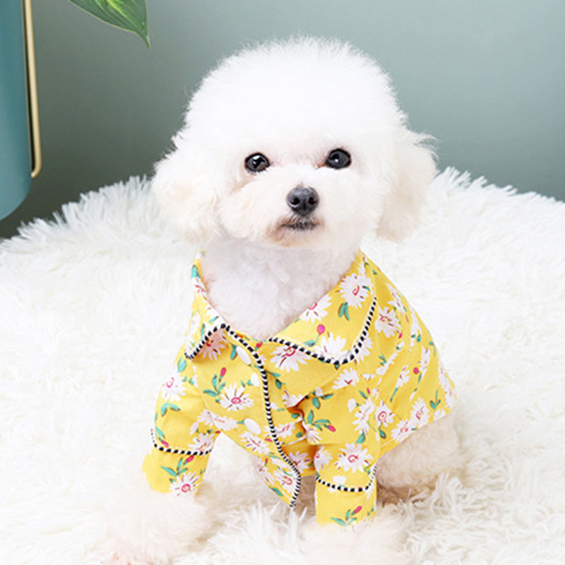 Pet Pyjamas Yellow Flowers