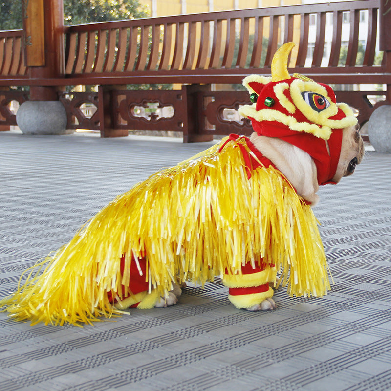 Funny Pet Costume Chinese Lion