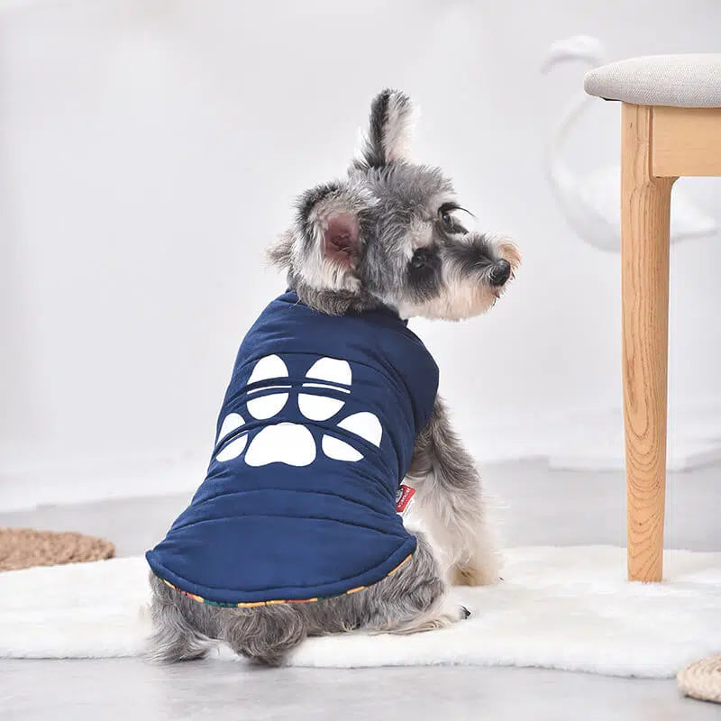 Pet Reversible Down Vest Blue