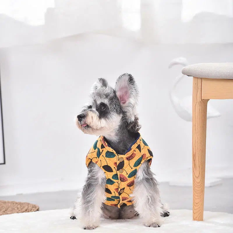 Pet Reversible Down Vest Yellow