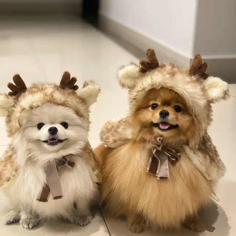 Funny Pet Costume Reindeer Cape