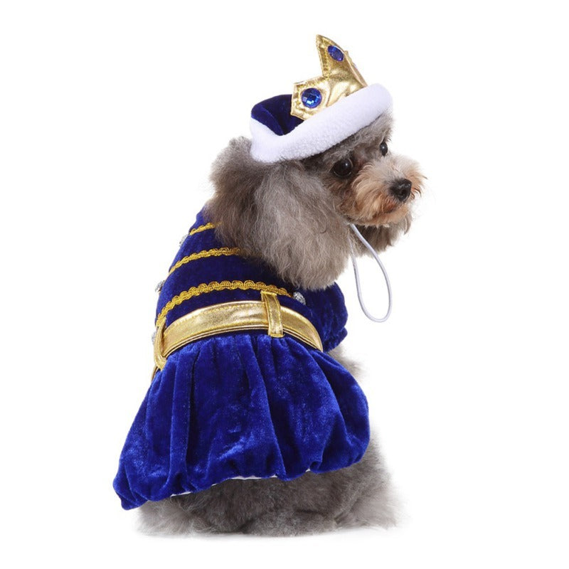 Funny Pet Costume Queen Blue