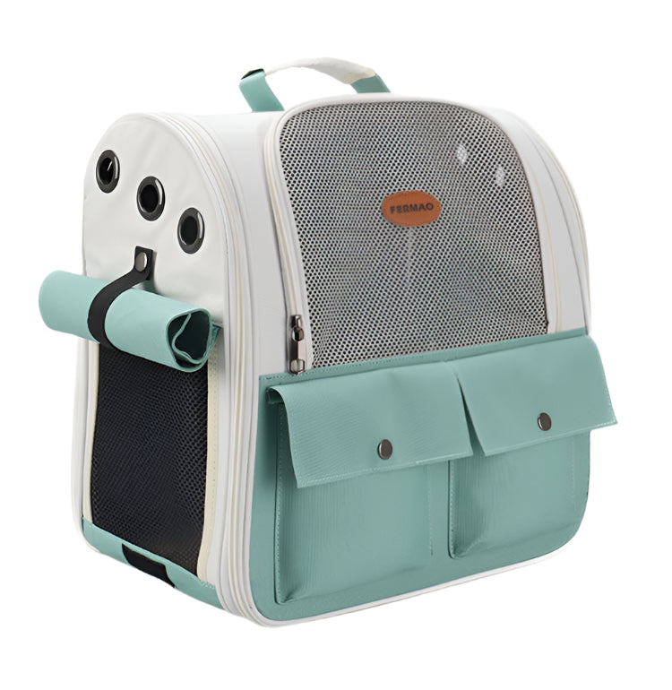 Pet Backpack with Pockets Mint