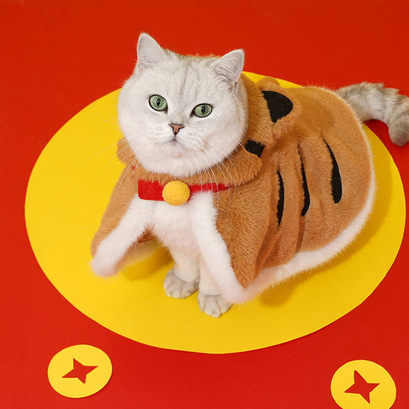 Funny Pet Costume Tiger Cape