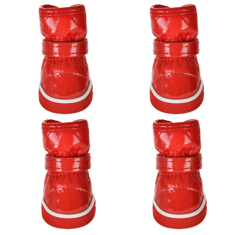 Pet Shoes Ski Boots Red