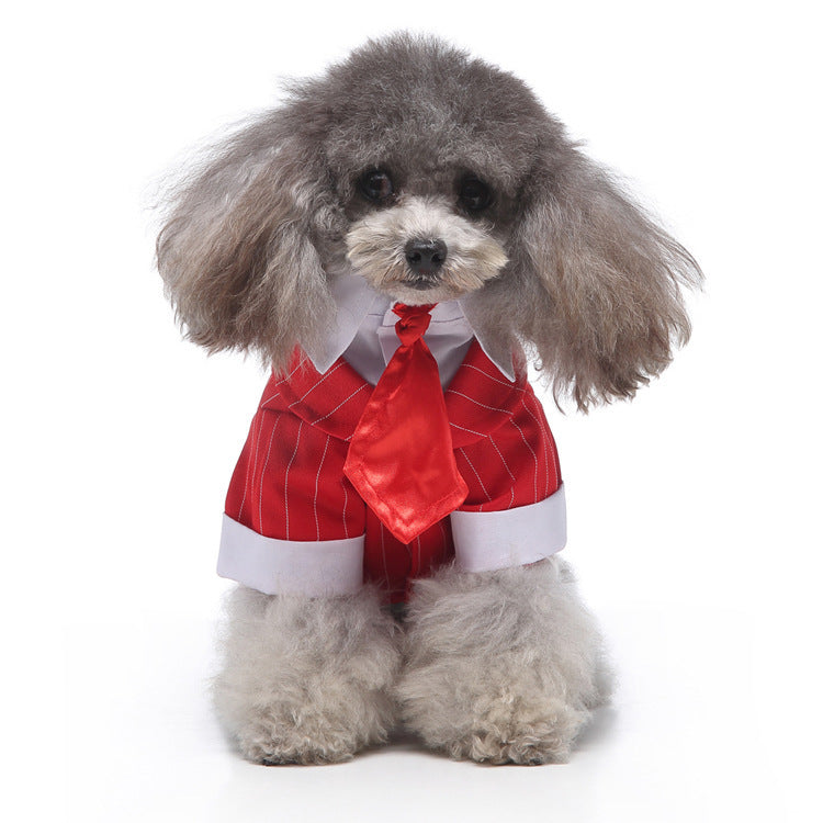 Pet Suit Red Tie