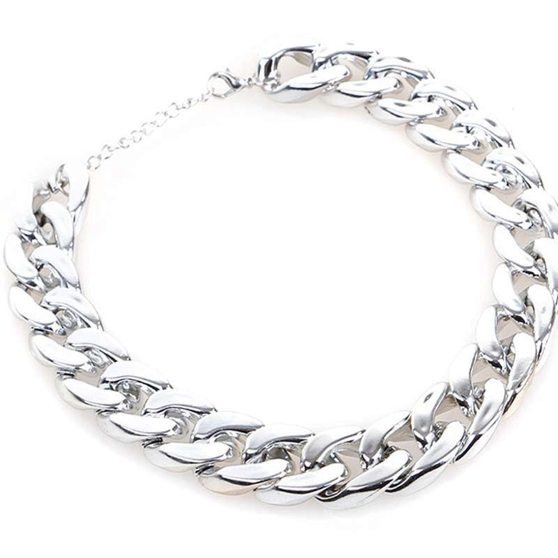 Pet Collar Chain Silver