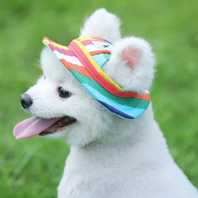 Pet Headwear Sun Hat Striped