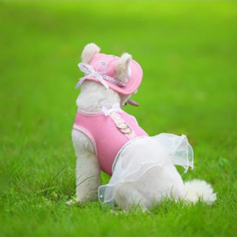 Pet Headwear Sun Hat Pink