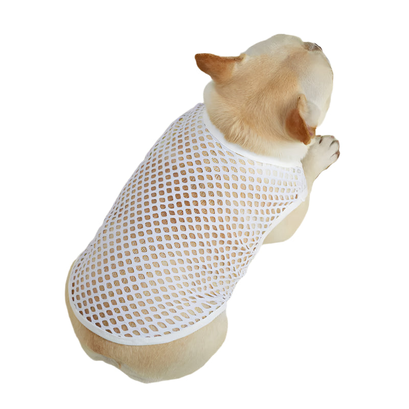 Pet Mesh Tank Top White