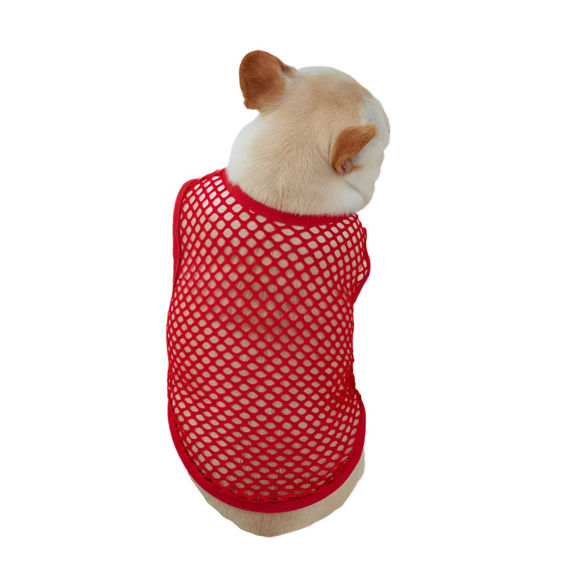 Pet Mesh Tank Top Red
