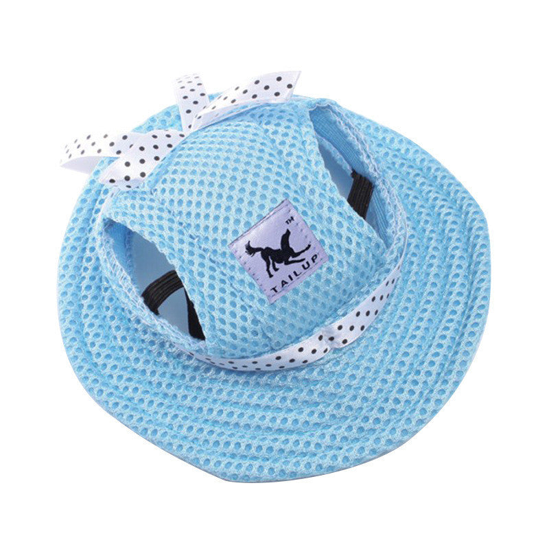 Pet Headwear Sun Hat Blue