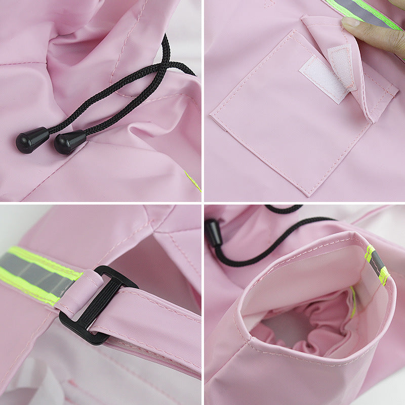 Pet raincoat details 