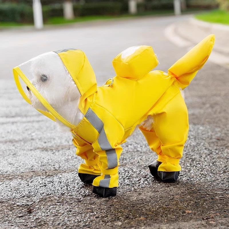 Pet Rain Coat Yellow