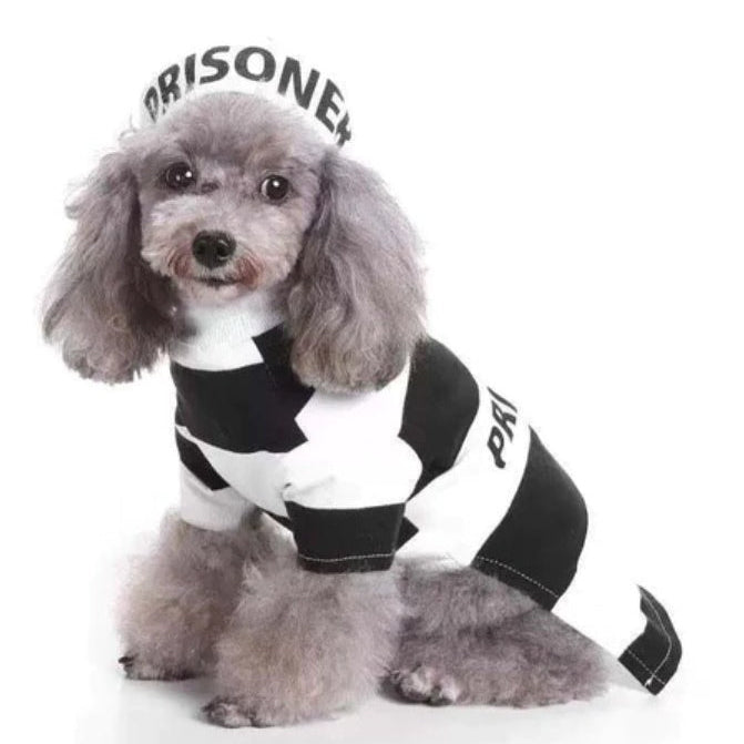 Funny Pet Costume Prisoner