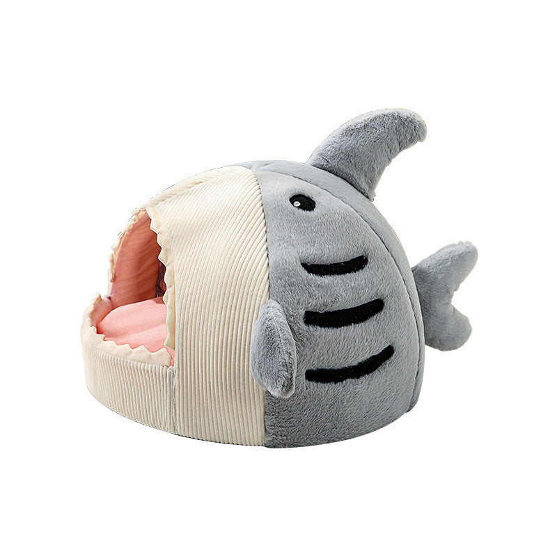 Pet Bed Shark Gray