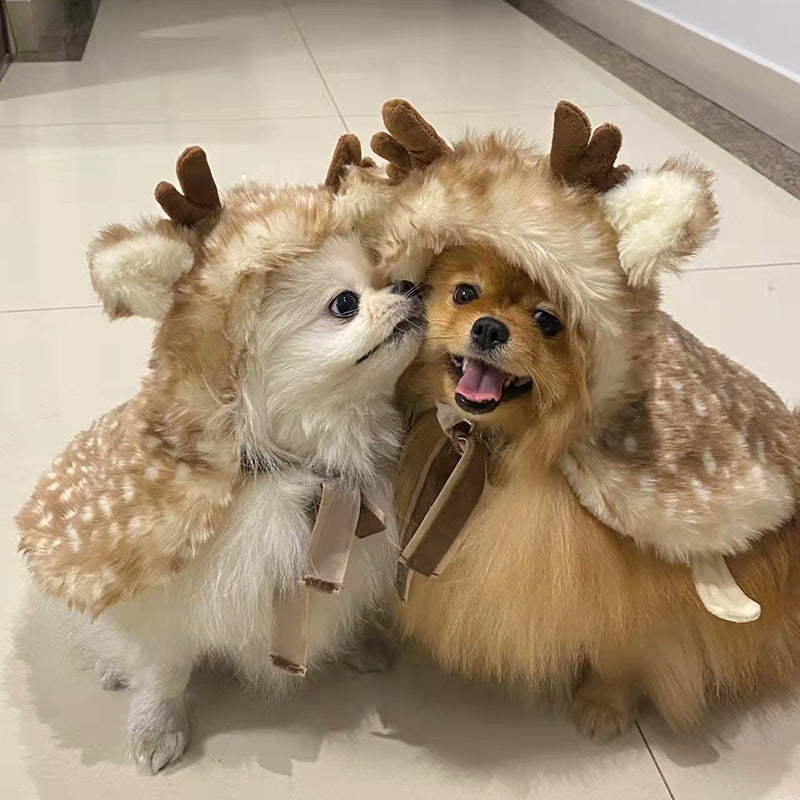 Funny Pet Costume Reindeer Cape