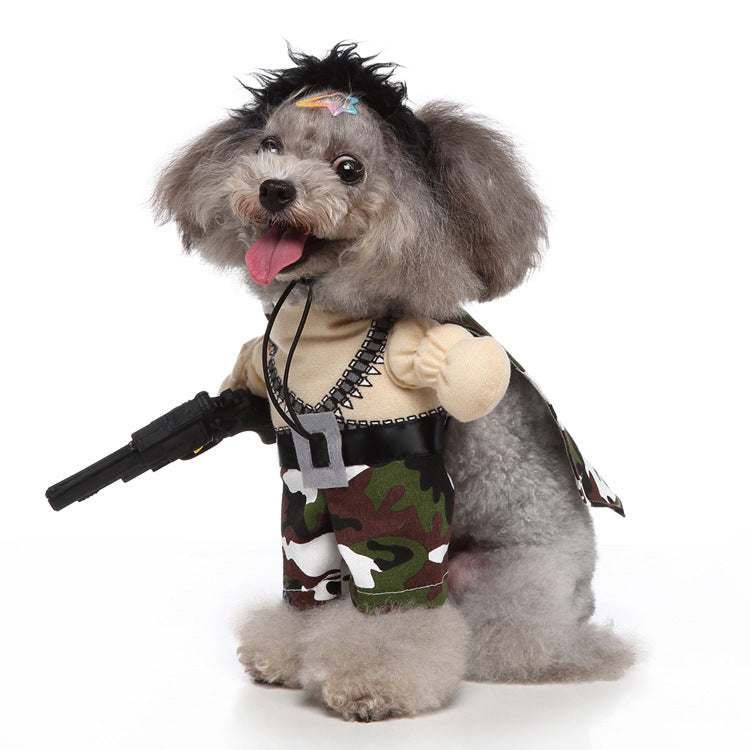 Funny Pet Costume Mercenary