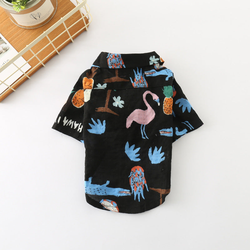 Pet Hawaii Shirt Black Hawaii