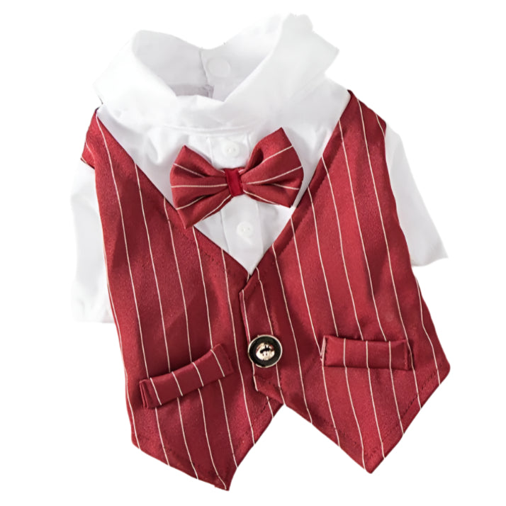 Pet Suit Bow Tie Red