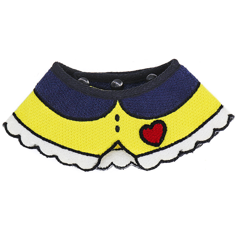 Pet Collar Cartoon Print Yellow Heart
