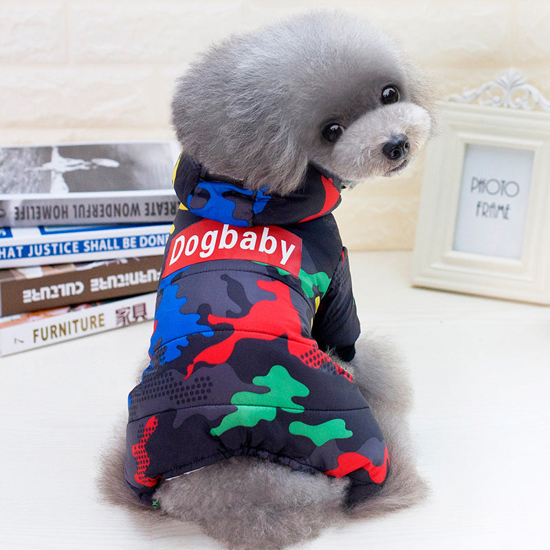 Pet Jacket Colourful Camouflage Red Dogbaby