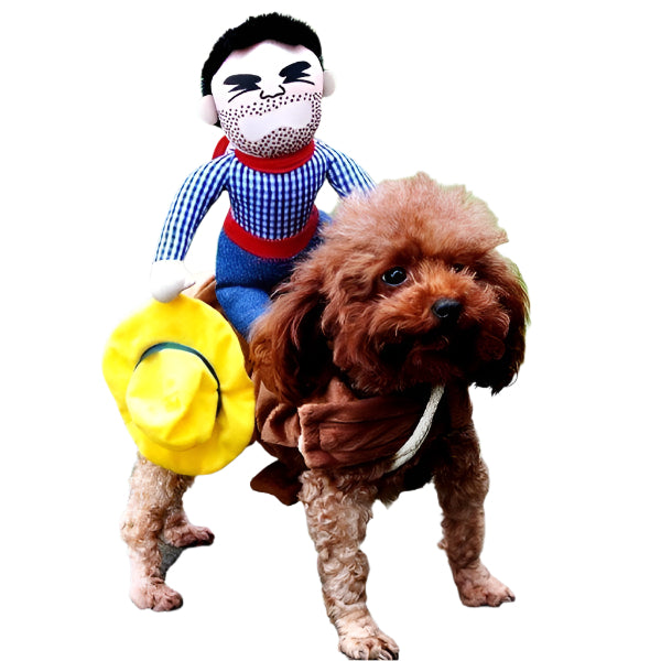 Funny Pet Costume Crazy Cowboy