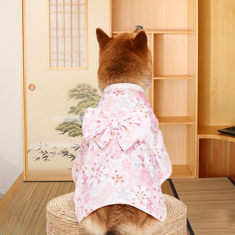 Funny Pet Costume Kimono Pink