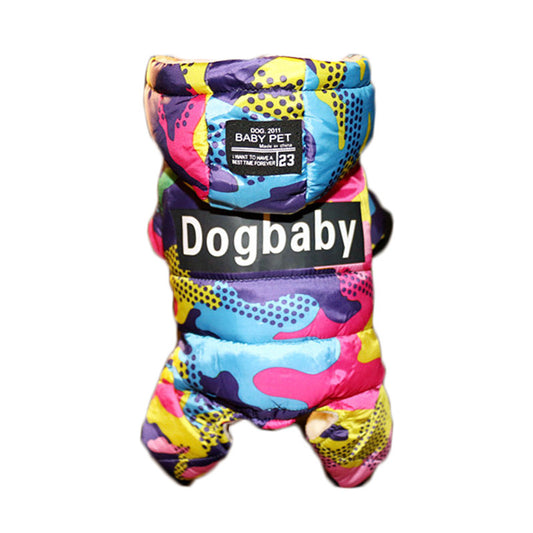 Pet Jacket Colourful Camouflage Black Dogbaby