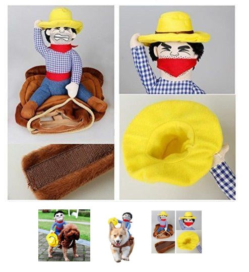 Funny Pet Costume Crazy Cowboy