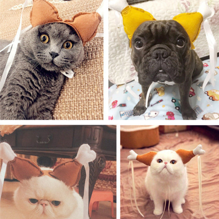 Funny Pet Headwear Chicken Leg