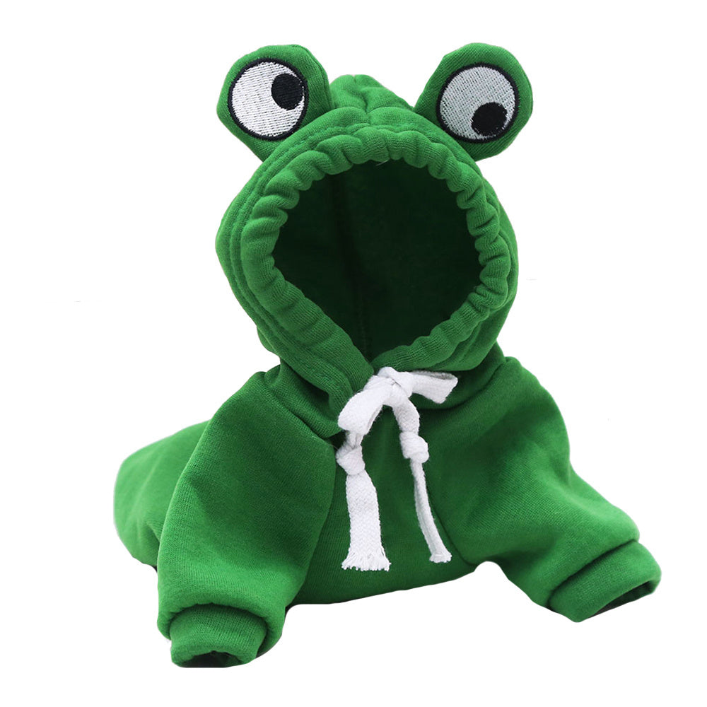 Pet Hoodie Frog Green