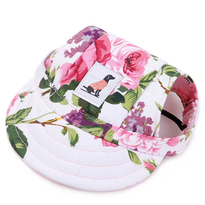 Pet Headwear Baseball Cap Flower
