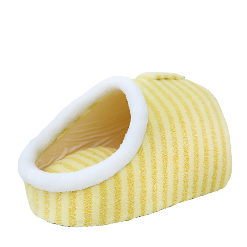 Pet Bed Striped Yellow