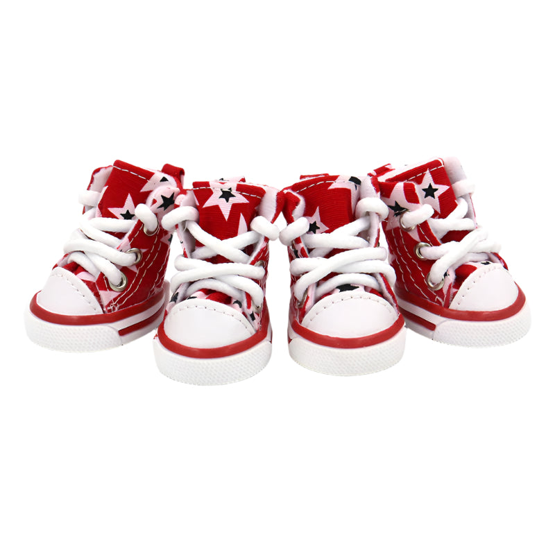 Pet Shoes Canvas Red