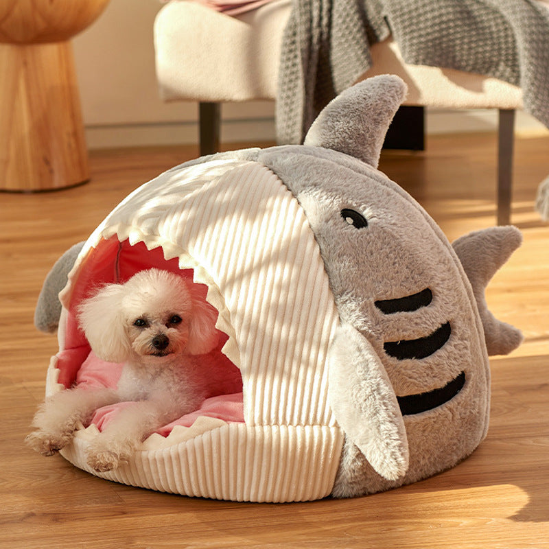 Pet Bed Shark Gray