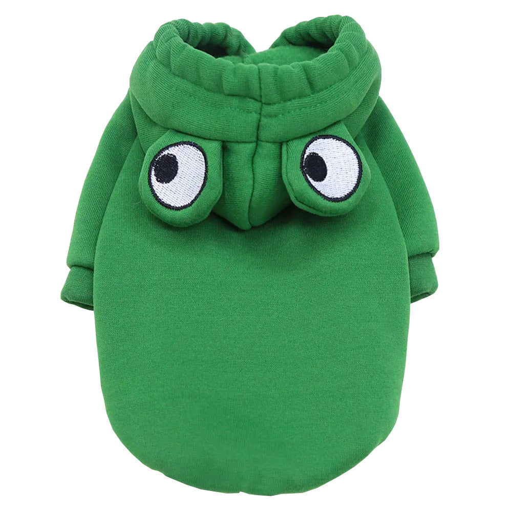 Pet Hoodie Frog Green