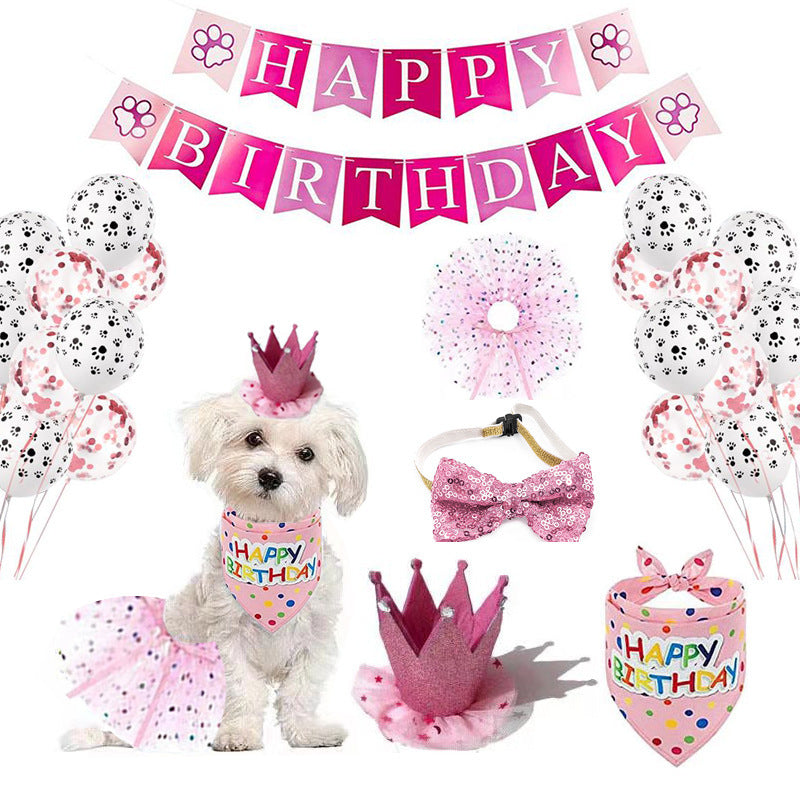 Pet Birthday Party Set Pink