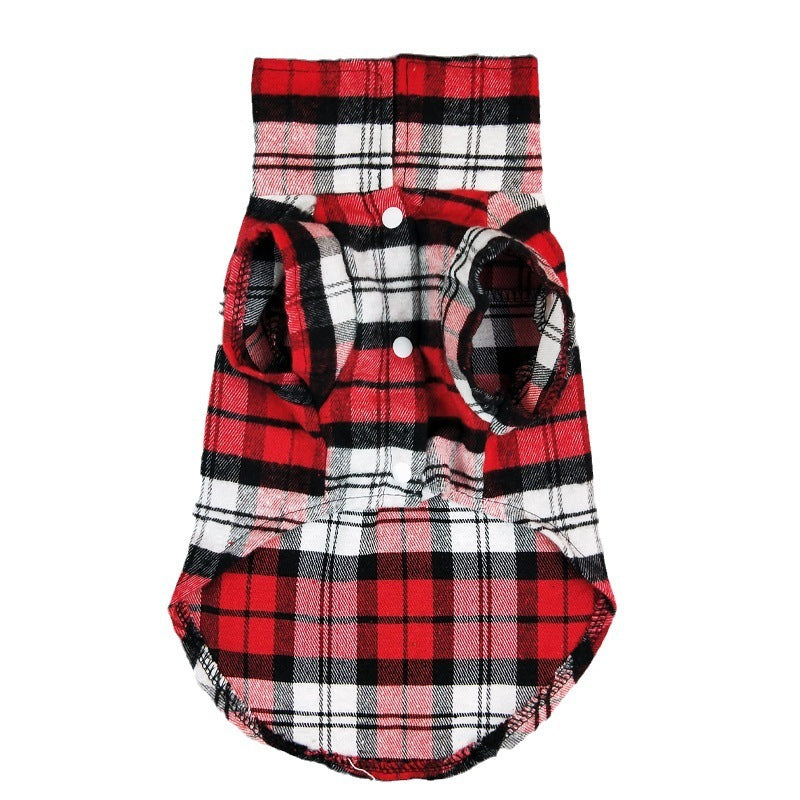 Pet Plaid Shirt Red