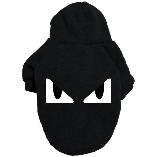 Pet Hoodie Bat Eyes Black