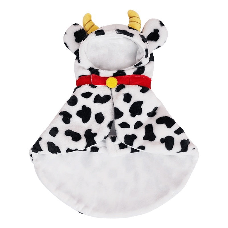 Funny Pet Costume Cow Cape