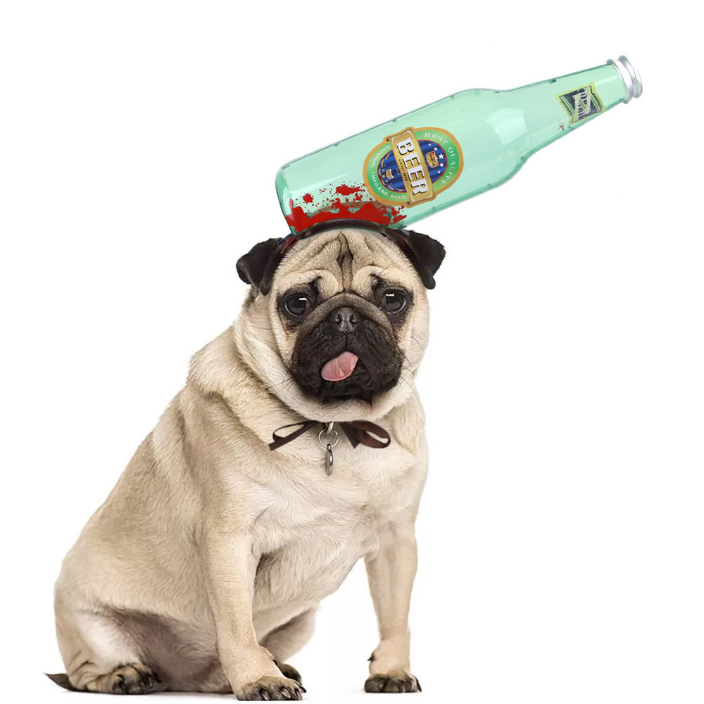 Funny Pet Headwear Bloody Tools Bottle