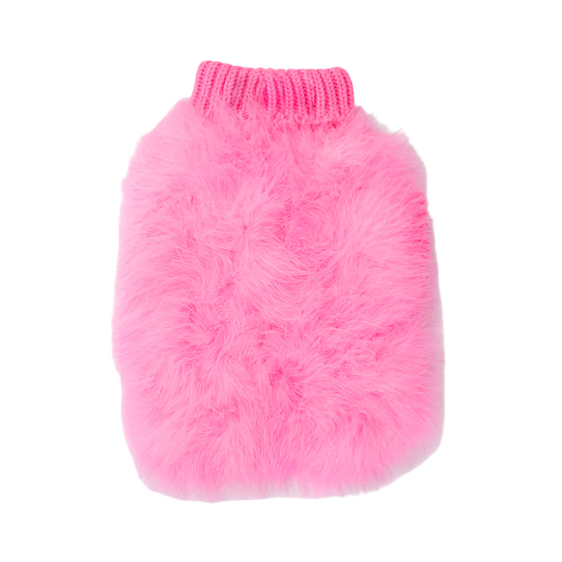 Pet Feather Knit Sweater Pink