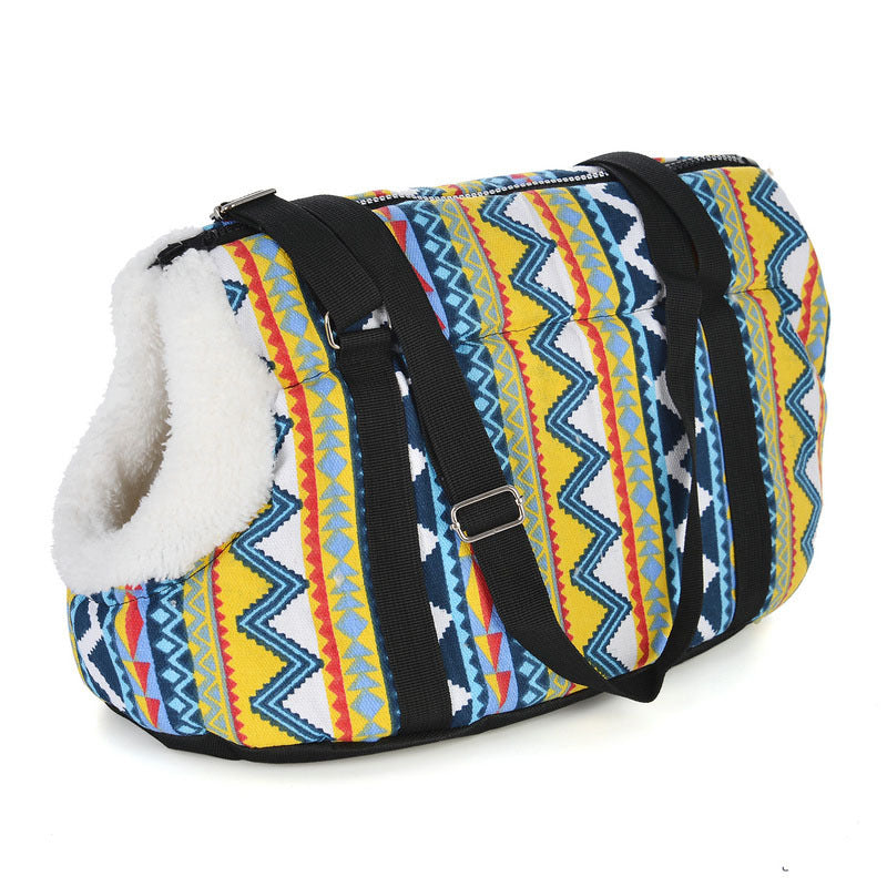 Pet Travel Bag Zigzag Vertical