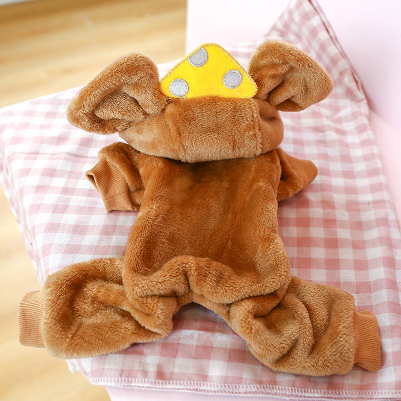 Funny Pet Costume Mouse with Cheese