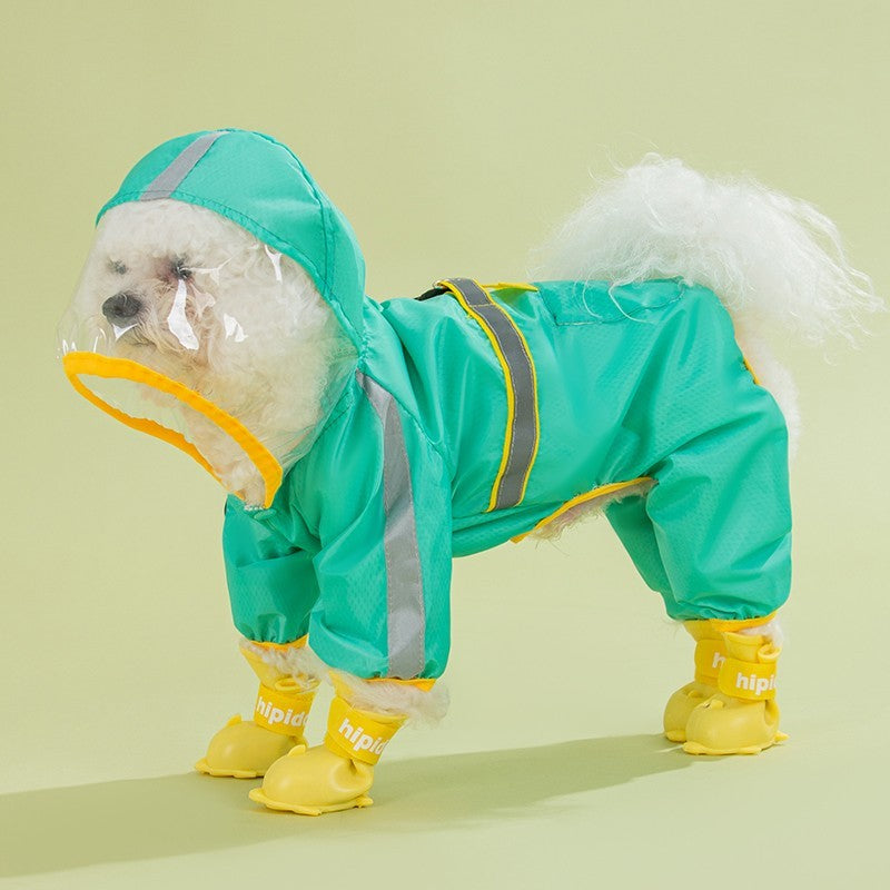 Pet Rain Coat Green