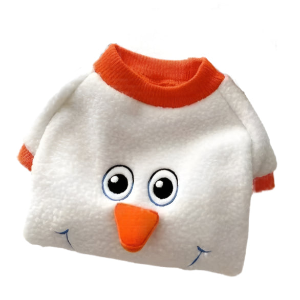 Pet Sweater Snowman Orange