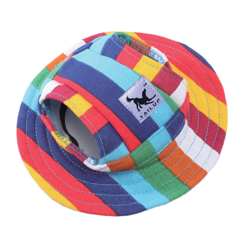 Pet Headwear Sun Hat Striped
