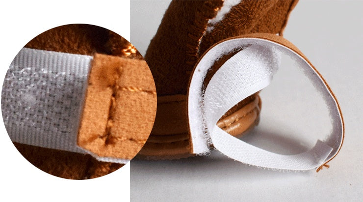 Pet Shoes Warm Winter Booties Khaki